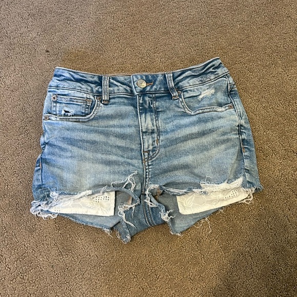 Size 2, blue, Next Level Stretch American Eagle Jean Shorts. - Picture 5 of 10
